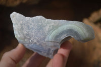 Natural Etched Blue Chalcedony Specimens  x 6 From Nsanje, Malawi - Toprock Gemstones and Minerals 