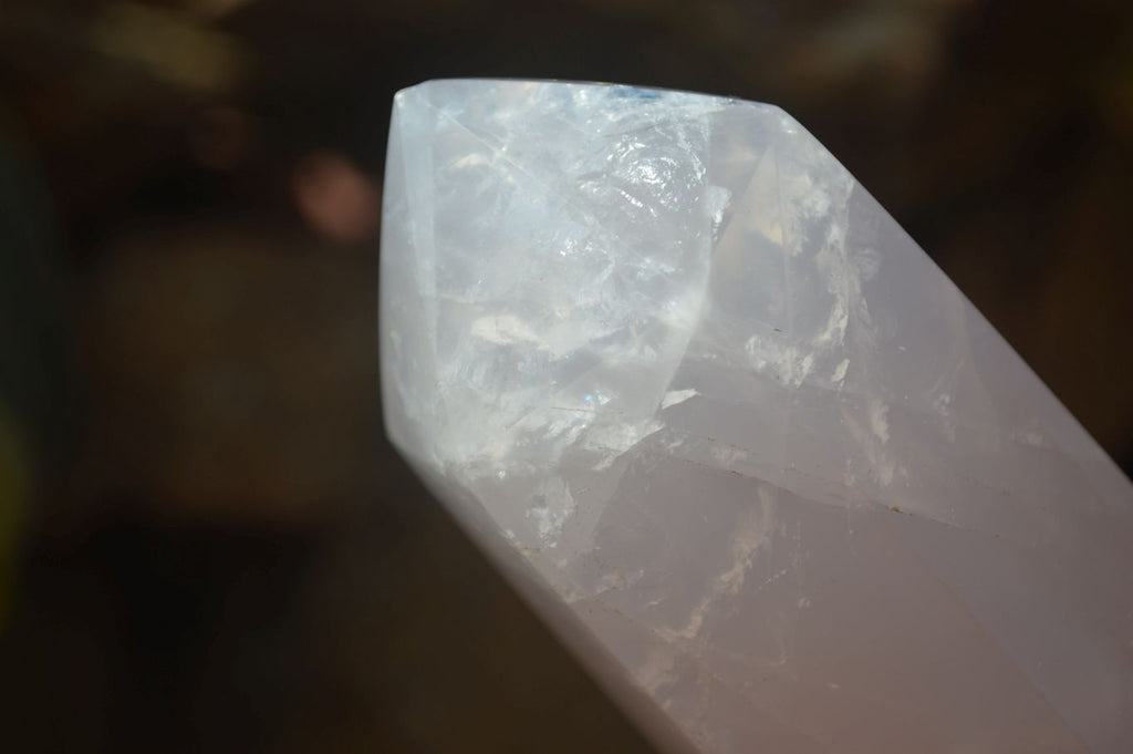 Polished Gemmy Rose Quartz Points x 2 From Antsirabe, Madagascar - Toprock Gemstones and Minerals 