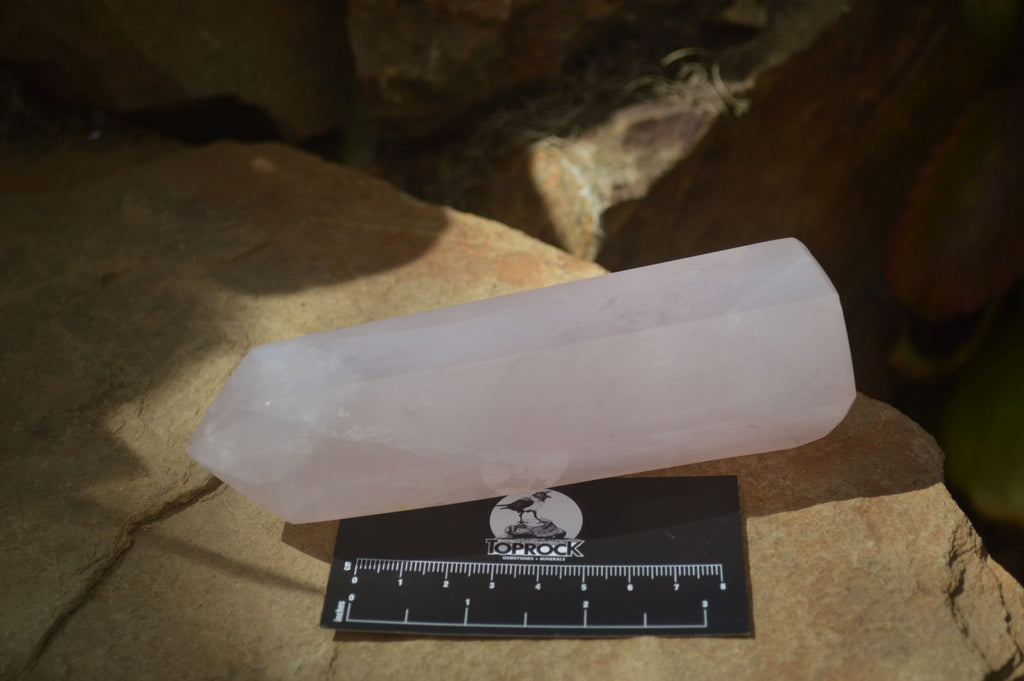 Polished Gemmy Rose Quartz Points x 2 From Antsirabe, Madagascar - Toprock Gemstones and Minerals 