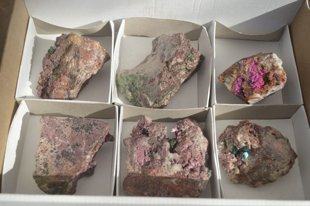 Natural Pink Salrose Cobaltion Dolomite Specimens  x 6 From Kakanda, Congo - Toprock Gemstones and Minerals 