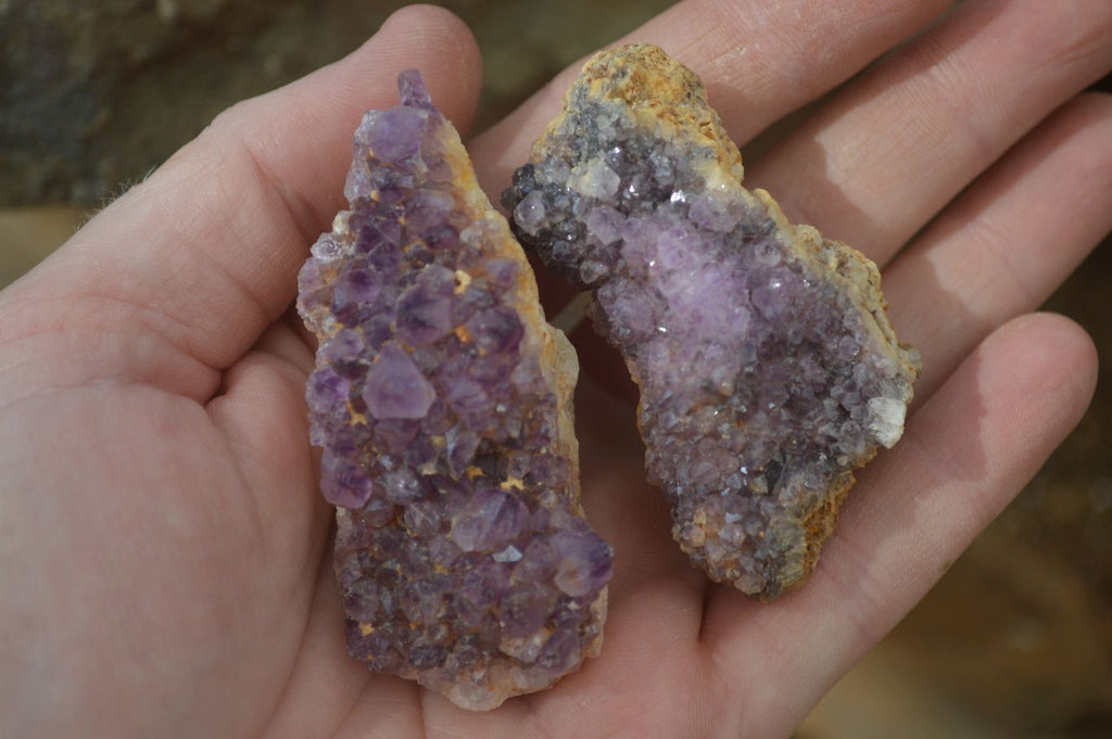 Natural Amethyst Crystal Plates x 12 From Mapatizya, Zambia - Toprock Gemstones and Minerals 