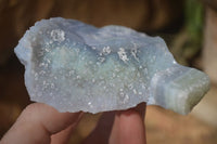 Natural Etched Blue Chalcedony Specimens  x 6 From Nsanje, Malawi - Toprock Gemstones and Minerals 