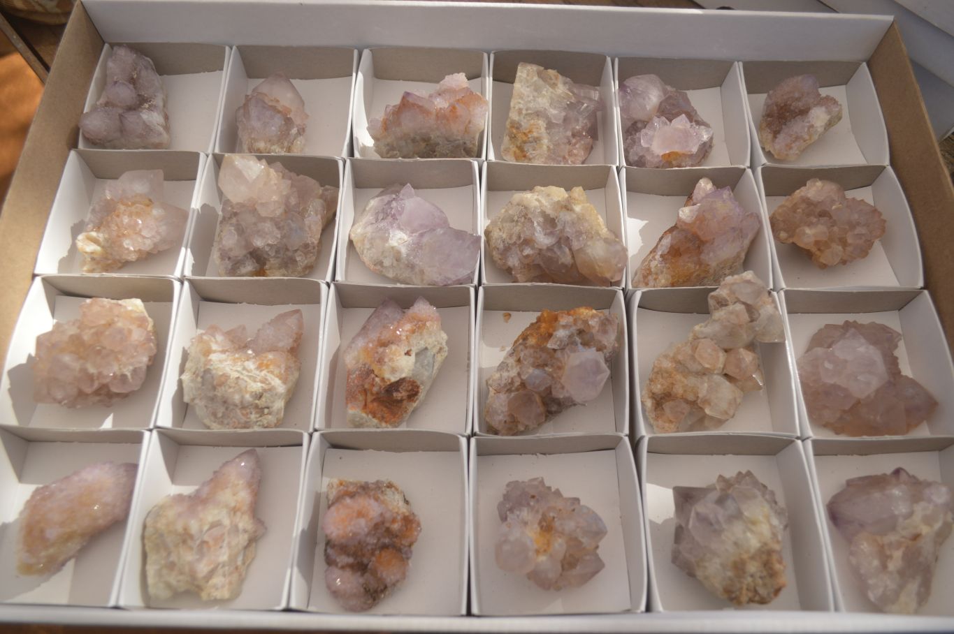 Natural Mixed Spirit Quartz Crystal Specimens x 24 From Boekenhouthoek, South Africa - Toprock Gemstones and Minerals 