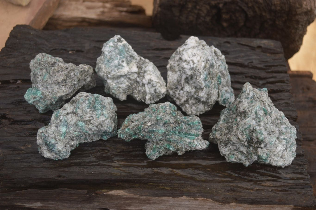 Natural Rare Emerald Mica In Matrix Cobbed Specimens x 6 From Mutoko, Zimbabwe - Toprock Gemstones and Minerals 