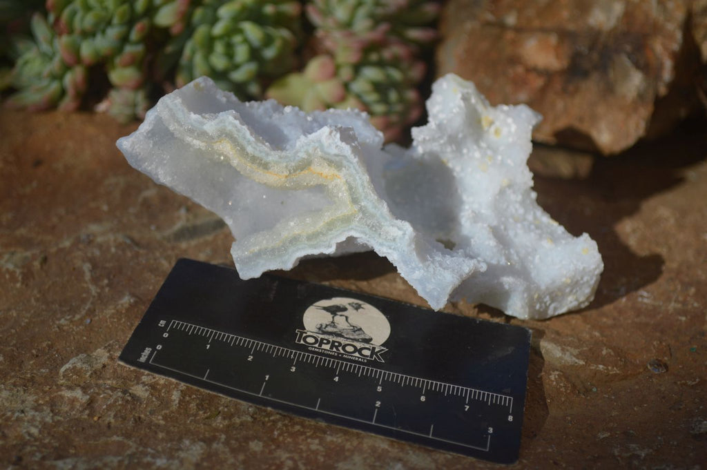 Natural Etched Blue Chalcedony Specimens  x 6 From Nsanje, Malawi - Toprock Gemstones and Minerals 