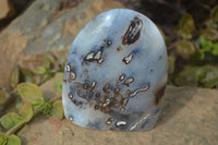 Polished Banded Agate Standing Free Forms  x 3 From West Coast, Madagascar - Toprock Gemstones and Minerals 
