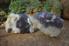 Natural Rough Watermelon Fluorite Cobbed Specimens x 12 From Uis, Namibia - Toprock Gemstones and Minerals 