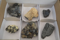 Natural Schorl Black Tourmaline Specimens x 6 From Erongo, Namibia - Toprock Gemstones and Minerals 