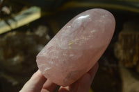 Polished Rose Quartz Standing Free Forms x 3 From Ambatondrazaka, Madagascar - Toprock Gemstones and Minerals 