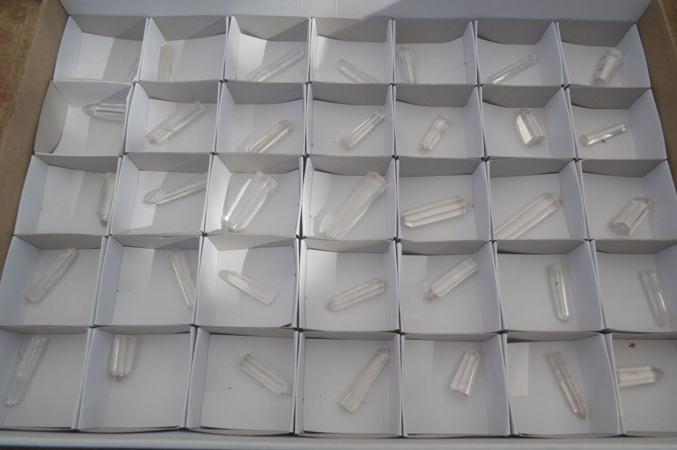 Polished Semi Optic Clear Quartz Jewellery Points x 35 From Madagascar - Toprock Gemstones and Minerals 