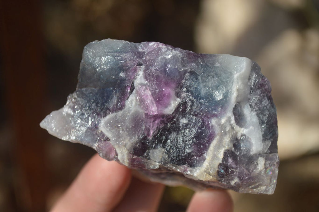 Natural Rough Watermelon Fluorite Cobbed Specimens x 12 From Uis, Namibia - Toprock Gemstones and Minerals 
