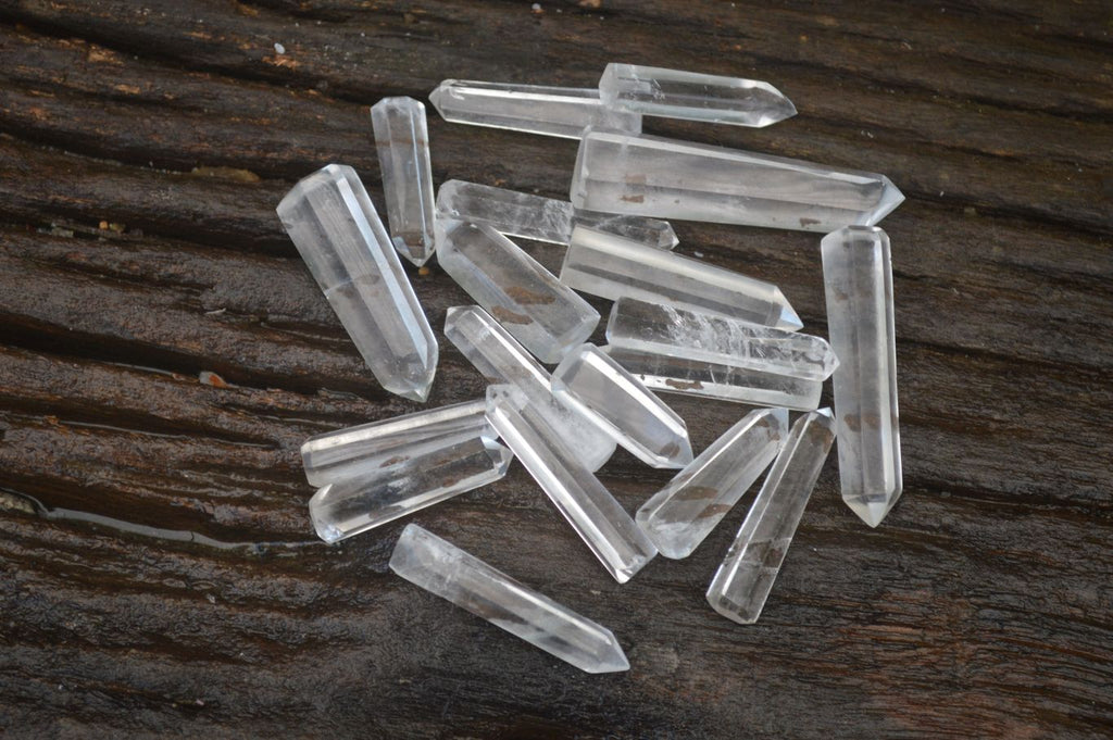 Polished Semi Optic Clear Quartz Jewellery Points x 35 From Madagascar - Toprock Gemstones and Minerals 
