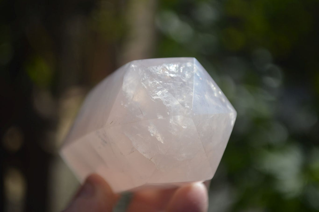Polished Gemmy Rose Quartz Points x 2 From Antsirabe, Madagascar - Toprock Gemstones and Minerals 