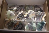 Polished  One Side Polished Watermelon Fluorite Pieces  x 12 From Uis, Namibia - Toprock Gemstones and Minerals 