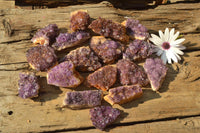 Natural Small Dark "Amethystos" Amethyst Clusters x 35 From Kwaggafontein, South Africa - TopRock