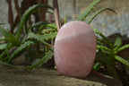 Polished Pink Rose Quartz Standing Free Forms x 2 From Antsirabe, Madagascar - Toprock Gemstones and Minerals 