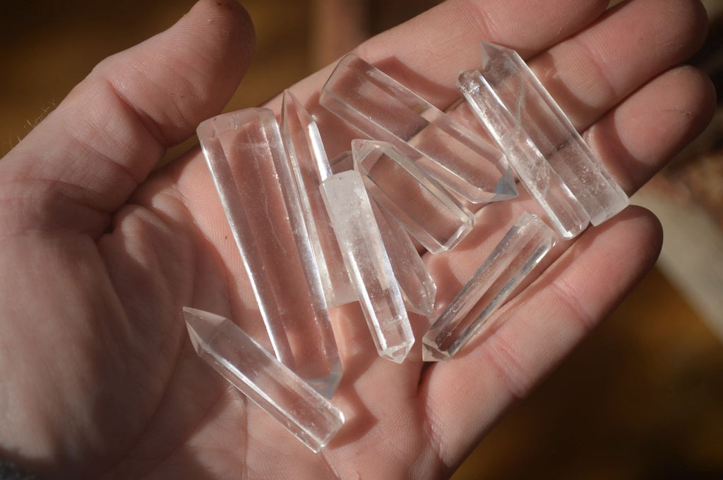 Polished Semi Optic Clear Quartz Jewellery Points x 35 From Madagascar - Toprock Gemstones and Minerals 