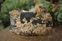 Natural Schorl Black Tourmaline Specimens x 6 From Erongo, Namibia - Toprock Gemstones and Minerals 