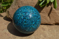 Natural Chrysocolla Conglomerate Sphere x 1 From Congo - TopRock
