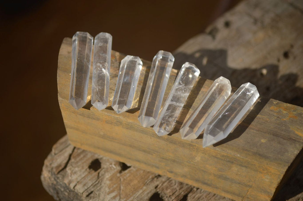 Polished Semi Optic Clear Quartz Jewellery Points x 35 From Madagascar - Toprock Gemstones and Minerals 