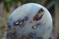 Polished Banded Agate Standing Free Forms  x 3 From West Coast, Madagascar - Toprock Gemstones and Minerals 
