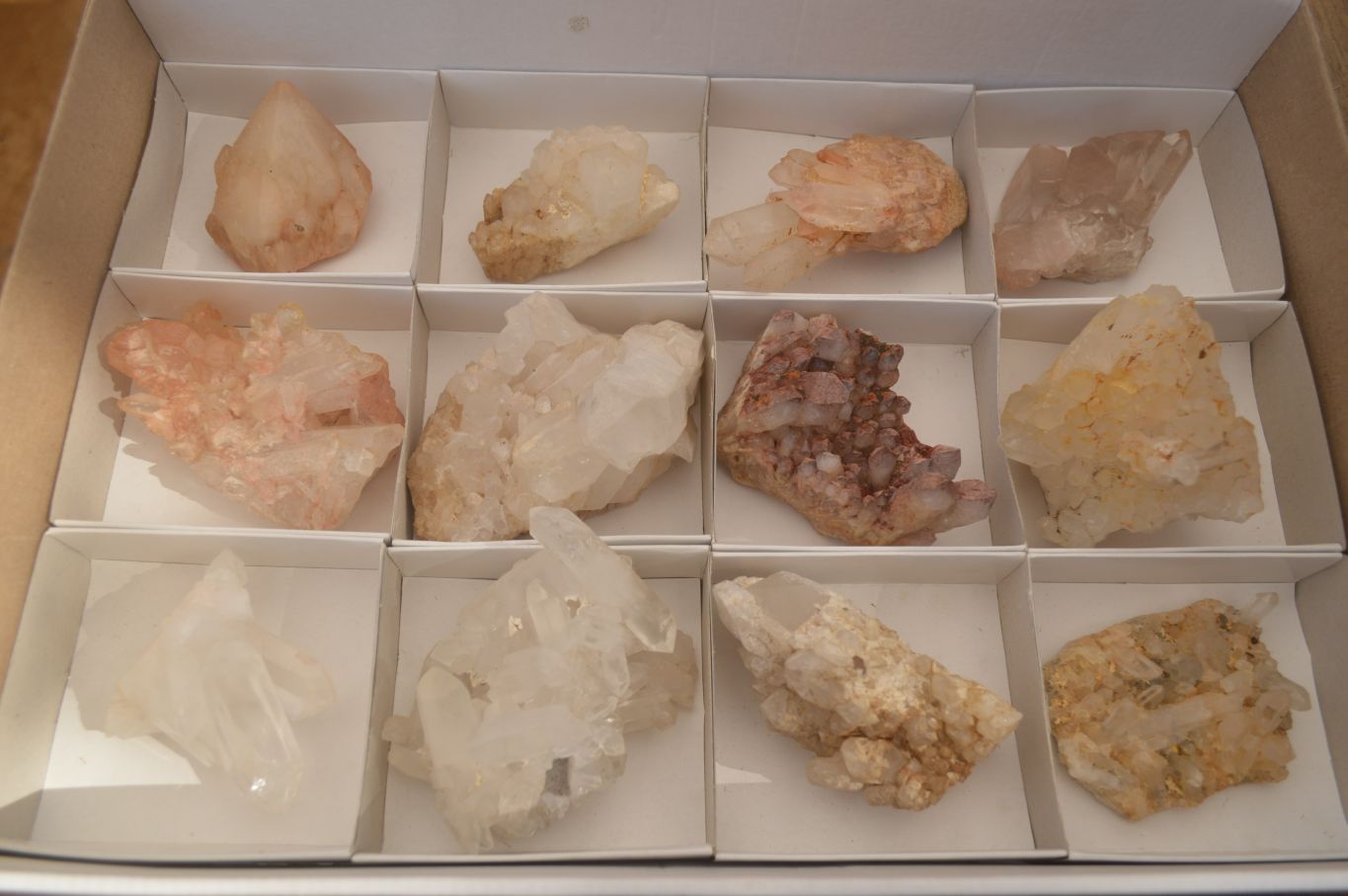 Natural Mixed Selection Of Quartz Clusters  x 12 From Madagascar - Toprock Gemstones and Minerals 