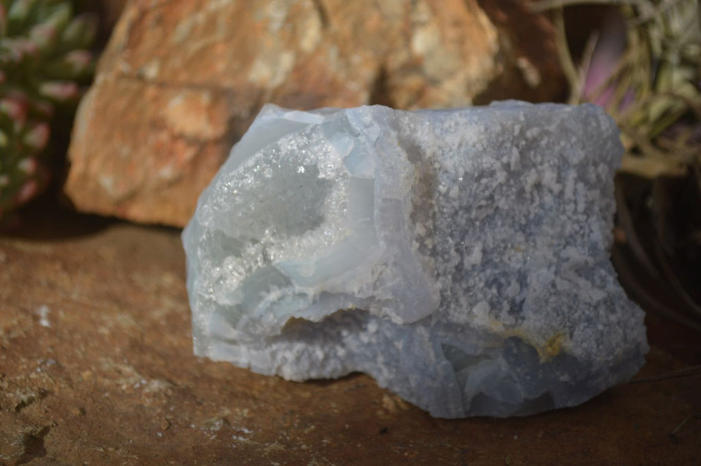 Natural Etched Blue Chalcedony Specimens  x 6 From Nsanje, Malawi - Toprock Gemstones and Minerals 