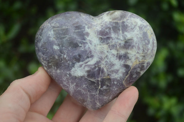 Polished Purple Lepidolite  Hearts  x 6 From Madagascar - Toprock Gemstones and Minerals 