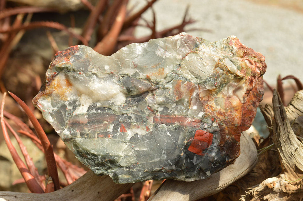 Natural Dragon Bloodstone Cobbed Specimens (Seftonite)  x 2 From Swaziland - TopRock