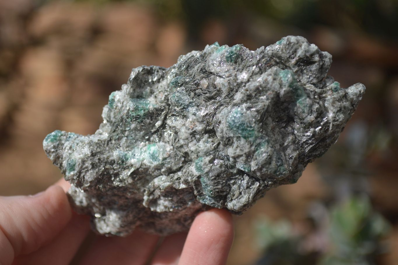 Natural Rare Emerald Mica In Matrix Cobbed Specimens x 6 From Mutoko, Zimbabwe - Toprock Gemstones and Minerals 