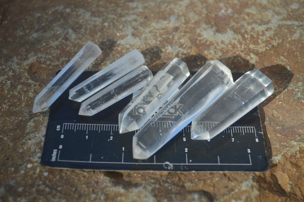 Polished Semi Optic Clear Quartz Jewellery Points x 35 From Madagascar - Toprock Gemstones and Minerals 