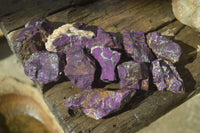 Natural Metallic Purpurite Cobbed Specimens x 12 From Erongo, Namibia - Toprock Gemstones and Minerals 