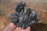 Natural Schorl Black Tourmaline Specimens x 6 From Erongo, Namibia - Toprock Gemstones and Minerals 