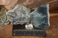 Polished  One Side Polished Watermelon Fluorite Pieces  x 12 From Uis, Namibia - Toprock Gemstones and Minerals 