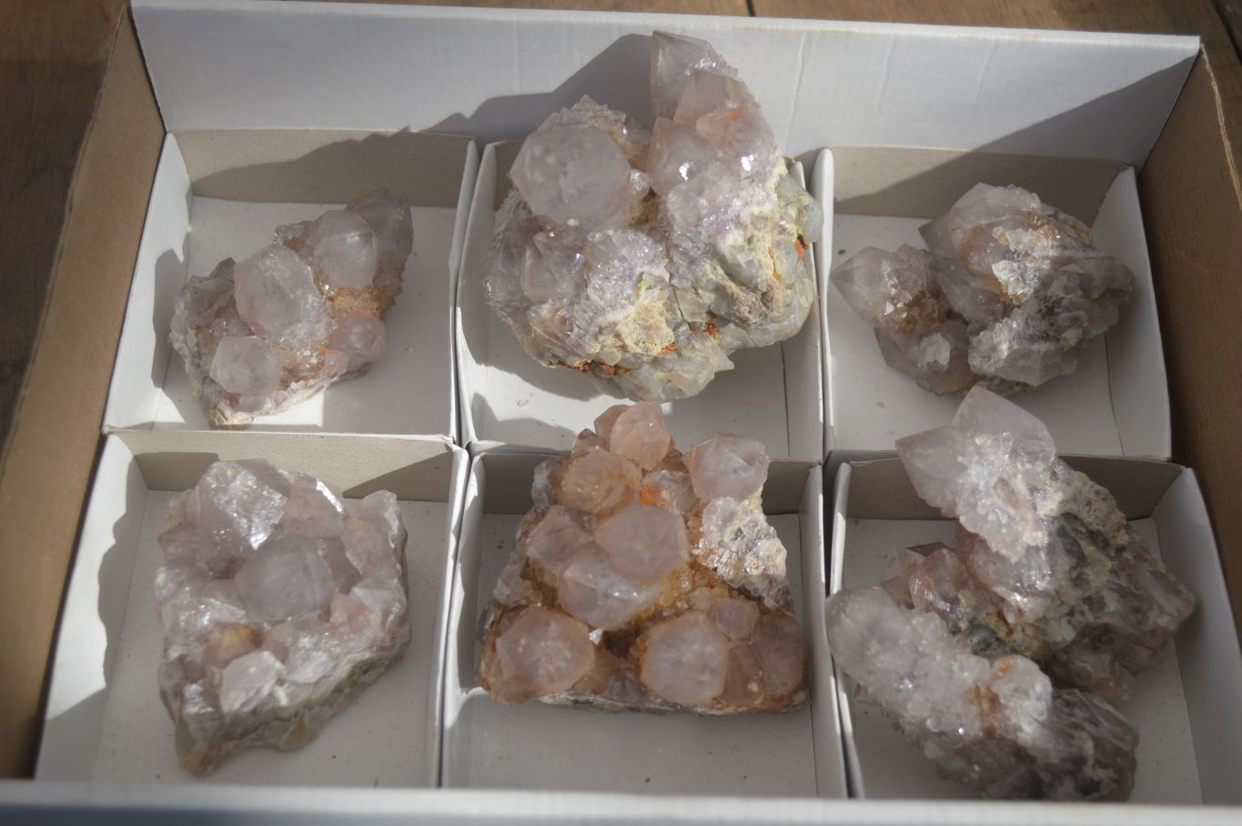 Natural Smokey Amethyst Spirit Quartz Specimens x 12 From Boekenhouthoek, South Africa - Toprock Gemstones and Minerals 