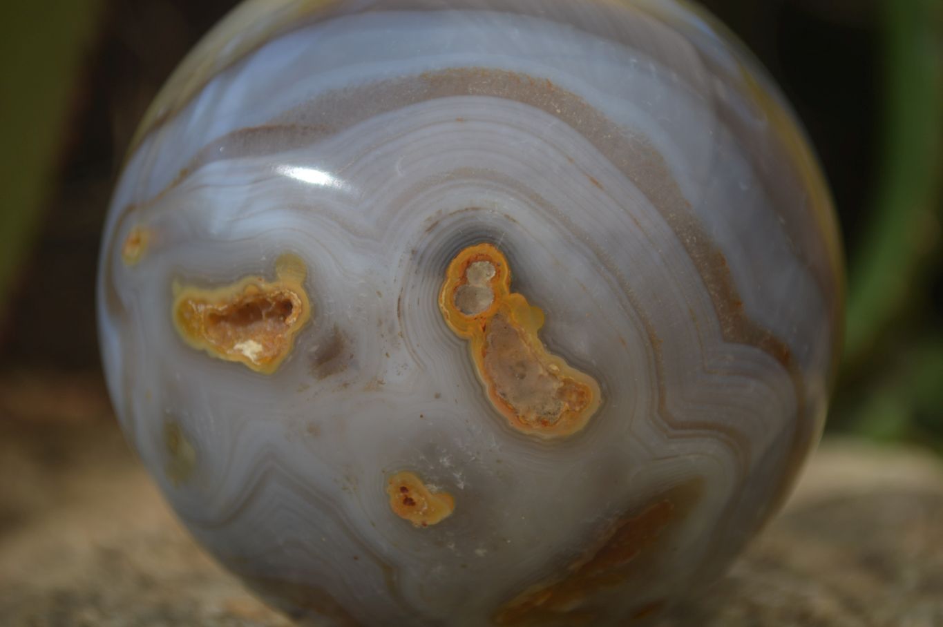 Polished Agate Spheres x 2 From Madagascar - Toprock Gemstones and Minerals 