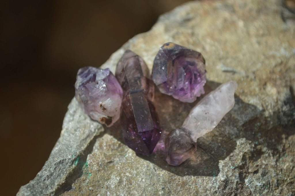 Natural Window Amethyst Crystals  x 70 From Chiredzi, Zimbabwe - Toprock Gemstones and Minerals 