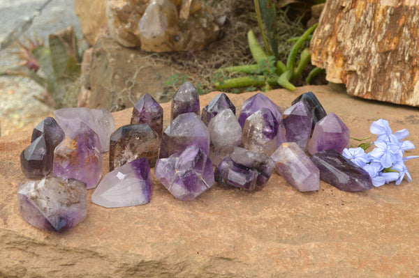 Polished Stunning Selection Of Small Window Amethyst Crystals  x 35 From Akansobe, Madagascar - TopRock