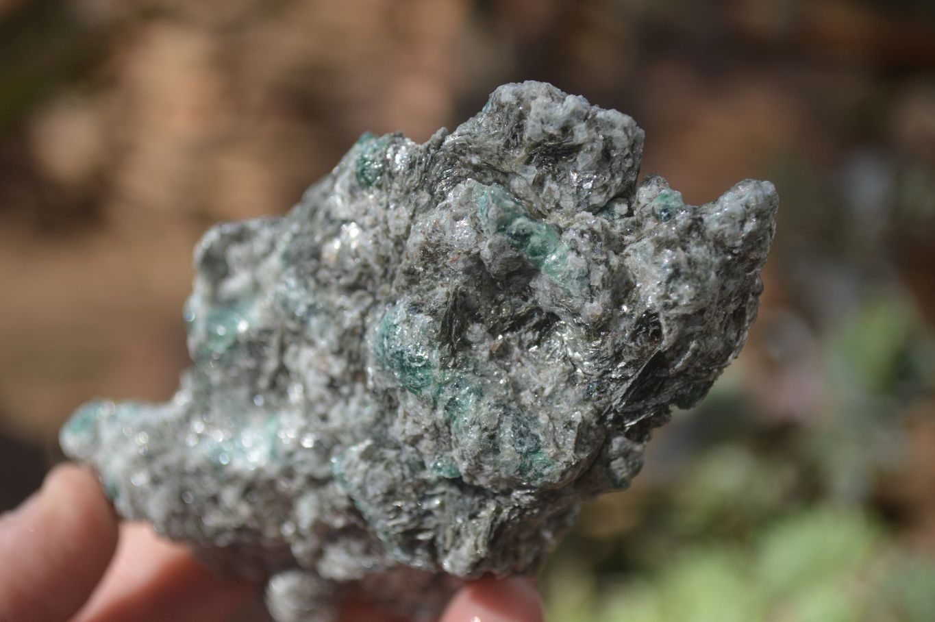 Natural Rare Emerald Mica In Matrix Cobbed Specimens x 6 From Mutoko, Zimbabwe - Toprock Gemstones and Minerals 