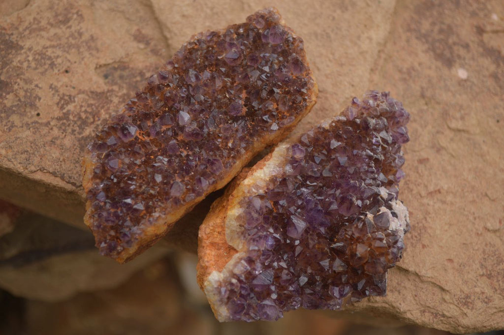 Natural Dark "Amethystos" Amethyst Clusters  x 18 From Kwaggafontein, South Africa - TopRock