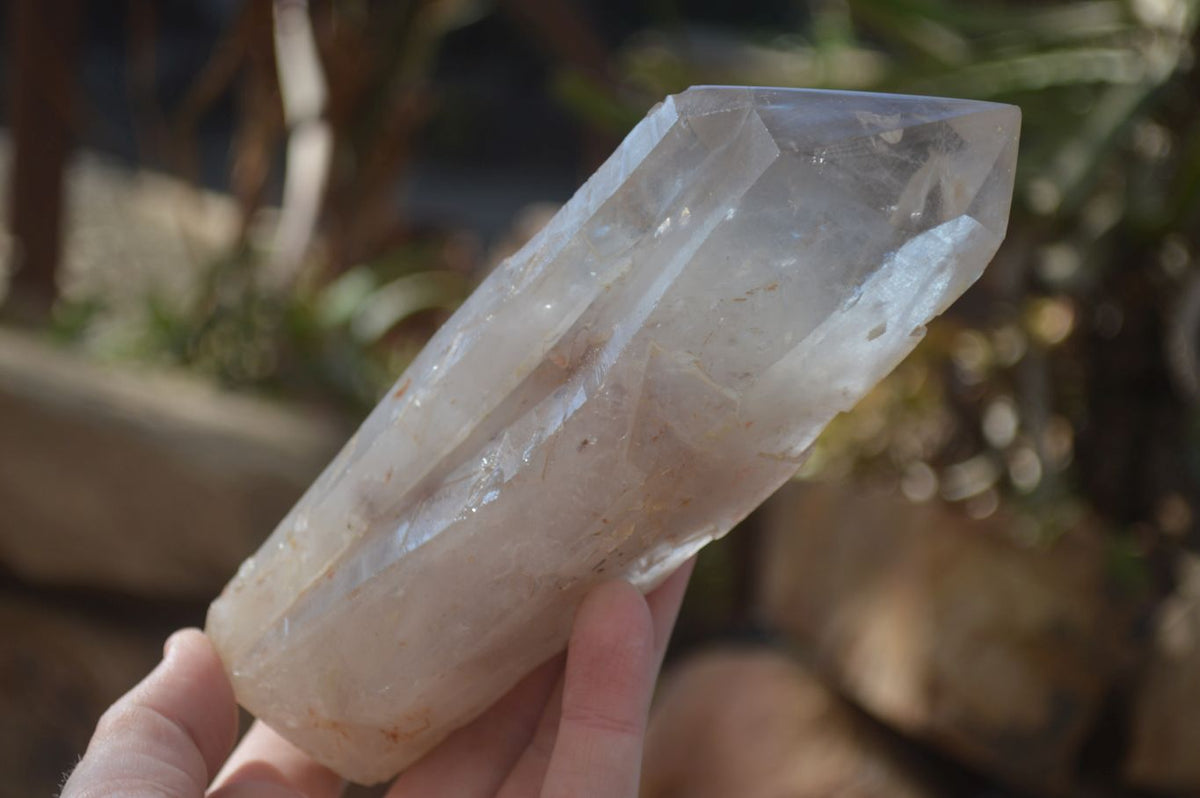 Natural Semi Polished Quartz Crystals x 2 From Angola - Toprock Gemstones and Minerals 