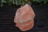 Polished Extra Large Orange Twist Calcite Flame  x 1 From Madagascar - Toprock Gemstones and Minerals 