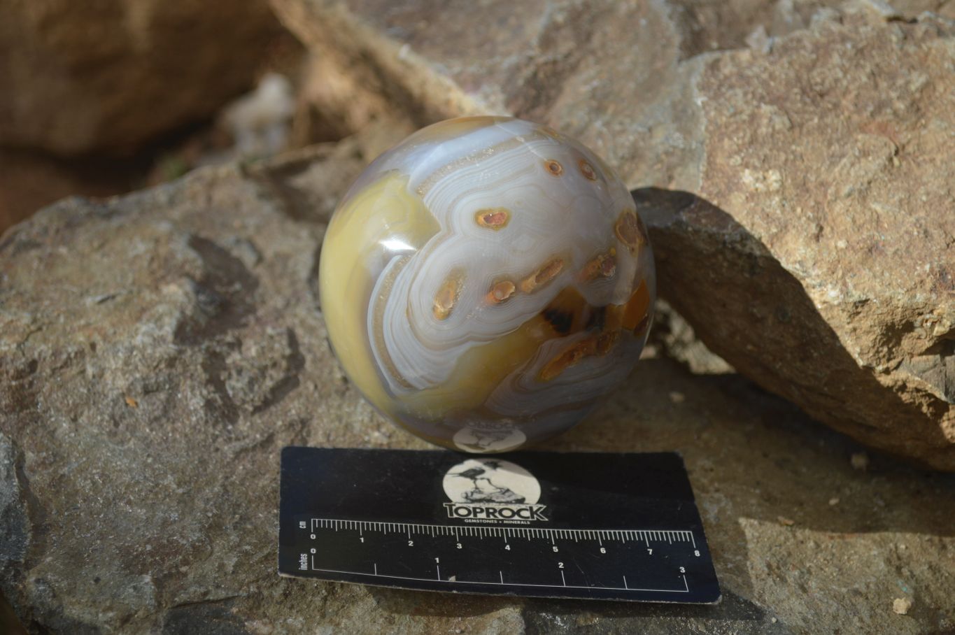 Polished Agate Spheres x 2 From Madagascar - Toprock Gemstones and Minerals 