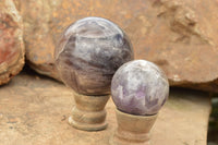 Polished Dream Amethyst Spheres  x 3 From Madagascar - TopRock
