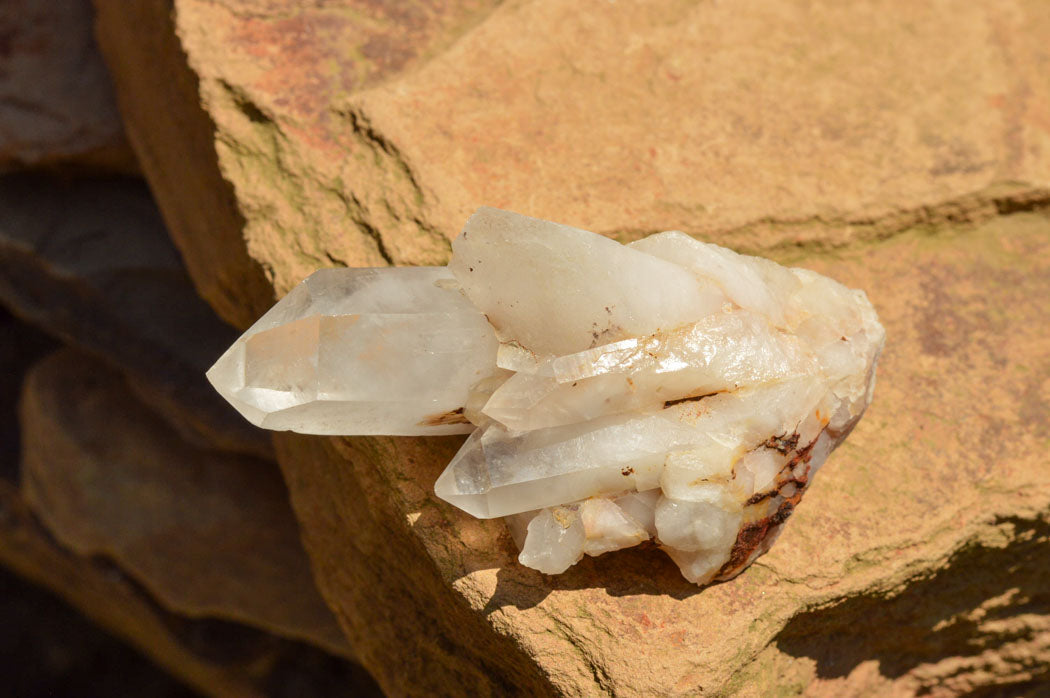Natural Mixed Quartz Clusters  x 6 From Madagascar - TopRock