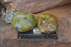 Polished Green Opal Galet / Palm Stones x 12 From Antsirabe, Madagascar - Toprock Gemstones and Minerals 