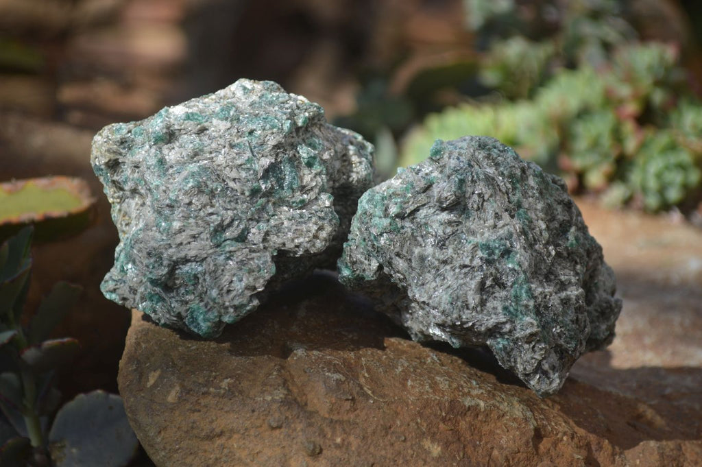 Natural Rare Emerald Mica In Matrix Cobbed Specimens x 6 From Mutoko, Zimbabwe - Toprock Gemstones and Minerals 