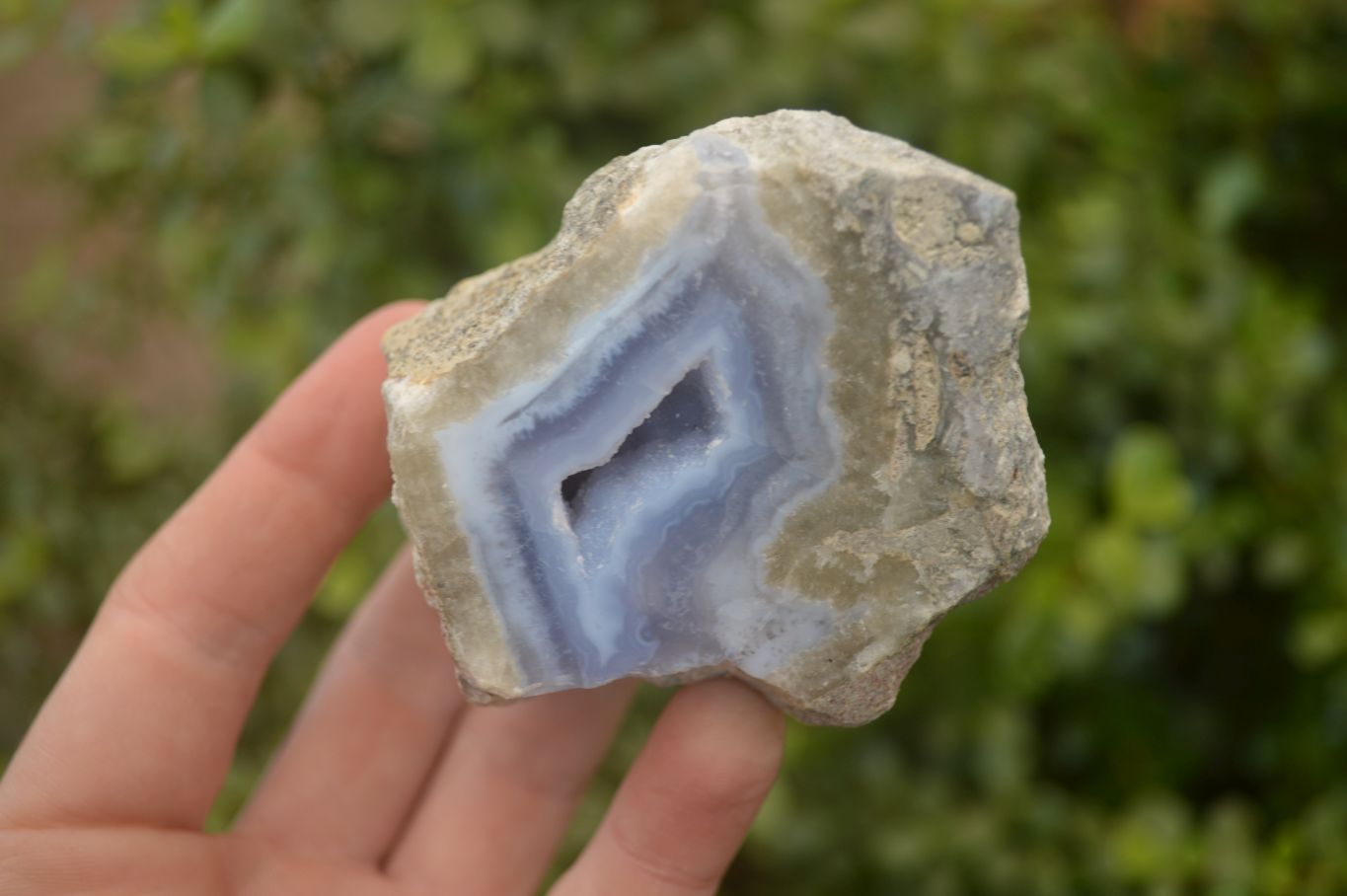 Polished One Side Blue Lace Agate Specimens x 6 From Nsanje, Malawi - Toprock Gemstones and Minerals 