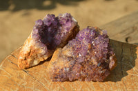 Natural Small Dark "Amethystos" Amethyst Clusters x 35 From Kwaggafontein, South Africa - TopRock