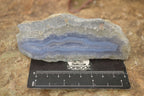 Polished One Side Blue Lace Agate Specimens x 6 From Nsanje, Malawi - Toprock Gemstones and Minerals 